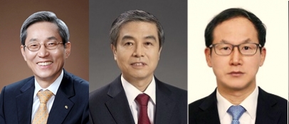 △(왼쪽부터)윤종규 KB금융 회장, 김옥찬 KB금융 사장, 양종희 KB손해보험 사장
