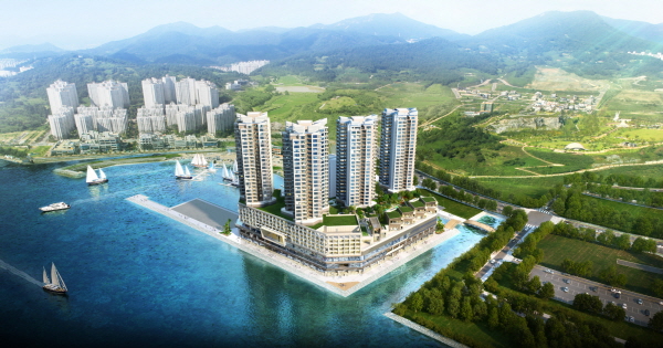 여수 웅천 디 아일랜드 조감도. 사진=한화건설.