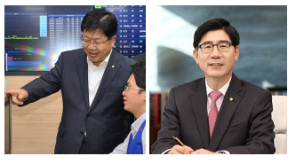 사진 왼쪽부터 이경섭 NH농협은행장, 이광구 우리은행장/ 사진제공=각행