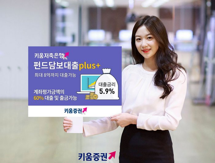 키움증권, 키움저축은행 8억 한도 펀드담보대출 플러스 출시