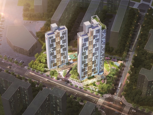 지난 27일 현대엔지니어링이 재건축 시공권을 확보한 신반포 22차 아파트 재건축 조감도. 사진=현대엔지니어링.