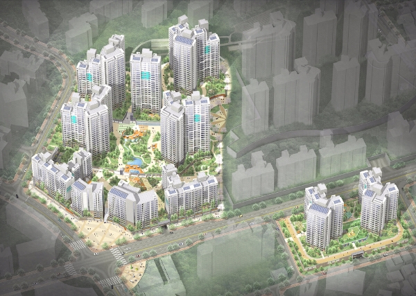 오는 18일 1순위 청약을 실시하는 삼성물산 '래미안DMC루센티아' 조감도. 사진=삼성물산.