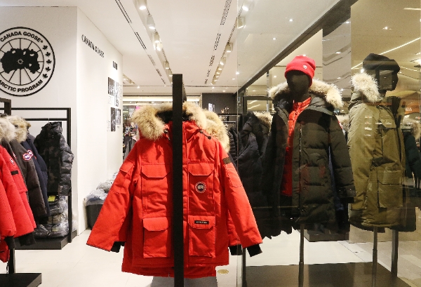 프리미엄 패딩브랜드 캐나다구스 팝업스토어 매장. 신세계백화점 제공