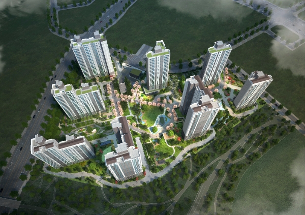 동탄 레이크 자연&푸르지오 조감도. 사진=대우건설.