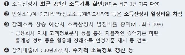 신 DTI(총부채상환비율) 산정방식 개선 내용/ 자료= 10·24 가계부채 종합대책(금융위 등 관계부처)