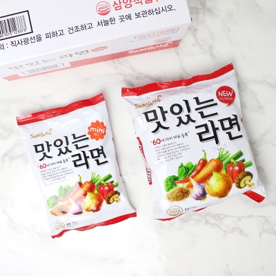 '맛있는라면 미니' 와 '오리지널 맛있는라면'. 11번가 제공