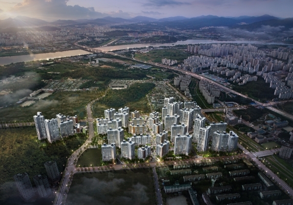 다음달 1일 1순위 청약을 실시하는 고덕아르테온. 사진=현대건설.