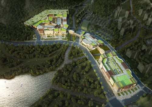 백운지식문화밸리 롯데복합쇼핑몰 조감도. 롯데쇼핑 제공