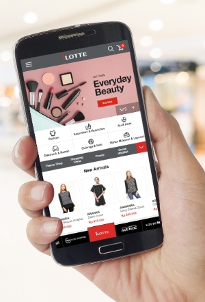 롯데의 인도네시아 현지 온라인쇼핑몰 ‘아이롯데’, 롯데그룹 제공