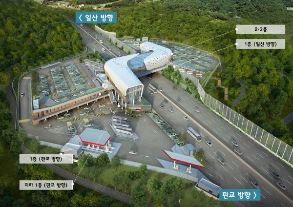 시흥 하늘휴게소 조감도. 풀무원 제공