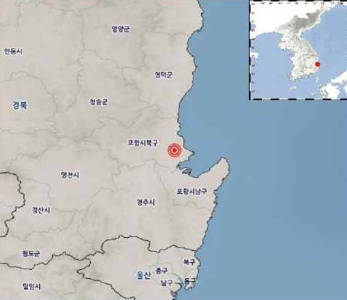 △경북 포항시 북구 북쪽 9km 지역/ 자료=기상청