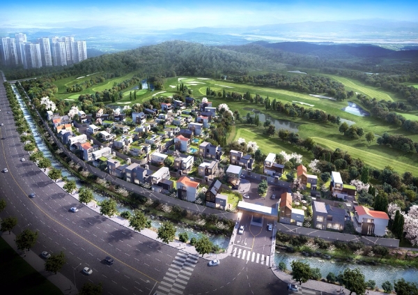 디케이도시개발이 오는 24일 분양을 시작하는 '글렌힐즈56' 조감도. 사진=디케이도시개발.