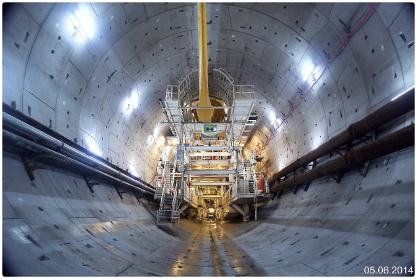 터키 유라시아 해저터널 'TBM 터널 굴착' 모습. 사진=SK건설.