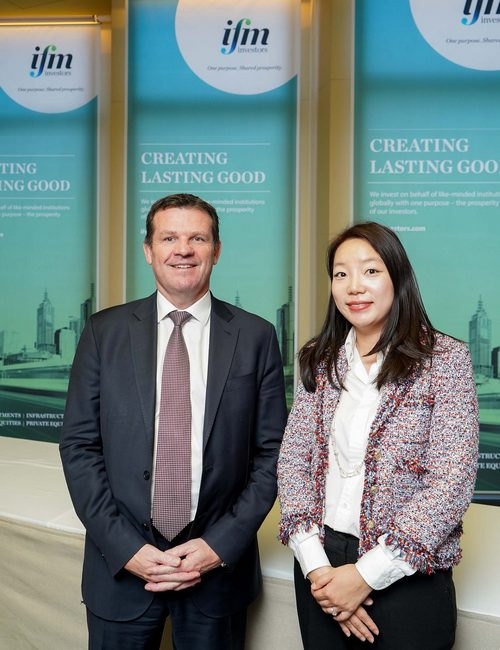 글로벌 자산운용사 IFM 인베스터스는 지난달 30일 서울에 사무소를 설립하고 한국에 진출했다. (사진 왼쪽)브렛 힘버리(Brett Himbury) IFM 인베스터스 CEO, 이기정 클라이언트 릴레이션십 디렉터.