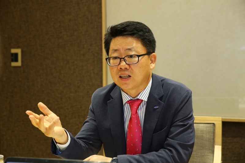 삼성증권 자산배분전략 담당 이병열 삼무가 2018년 자산배분 전략을 설명하고 있다./사진제공=삼성증권