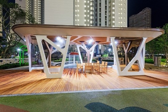 2017 굿디자인에서 국가기술표준원장상을 받은 '불당 지웰더샵 티카페'. 사진=포스코건설.