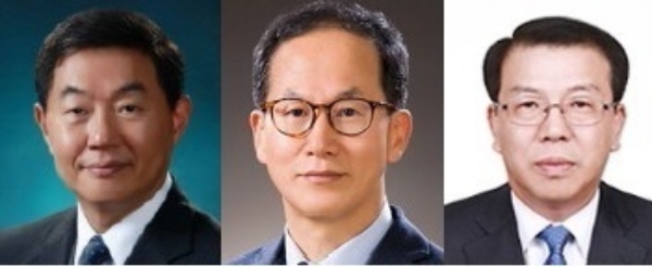 △라이나생명 홍봉성 사장(좌), KB손해보험 양종희 사장 (중), NH농협생명 서기봉 사장(우) / 사진= 각 사