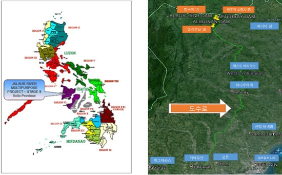 대우건설이 지난 5일 수주한 '필리핀 할루어강 다목적 공사' 위치도. 사진=대우건설.