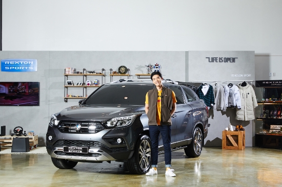 9일 쌍용자동차가 서울 예스24라이브홀에서 렉스턴 스포츠를 일반인에게 공개했다. 사진=유명환 기자.