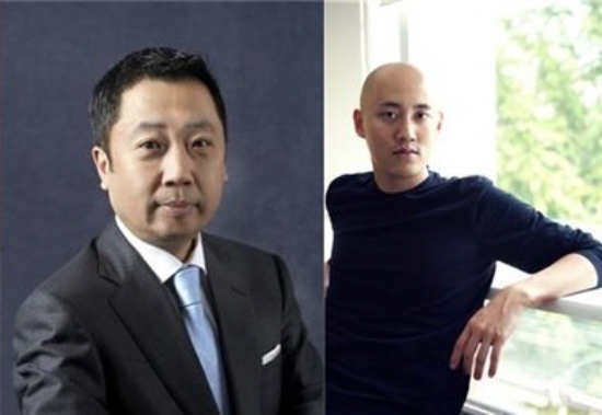 박정원 두산그룹 회장(왼쪽), 박서원 두산 유통사업부문 면세점 전략담당 전무.