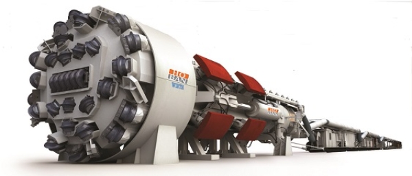 반포천 유역 분리터널 건설공사 수주에 결정적 요인이라고 평가 받은 'TBM 자동화 된 터널 굴착기'. 사진=호반건설산업.