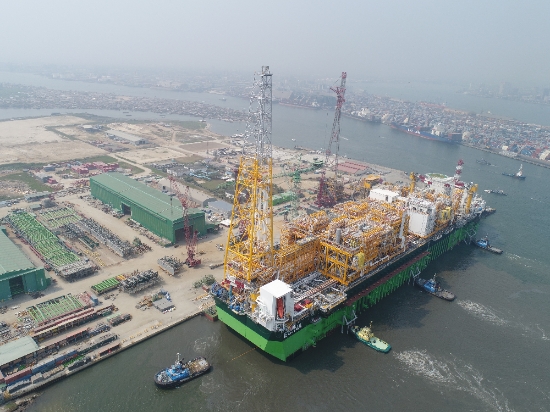 삼성중공업, ‘에지나 (Egina) FPSO’ 출항 84만에 나이지리아 도착