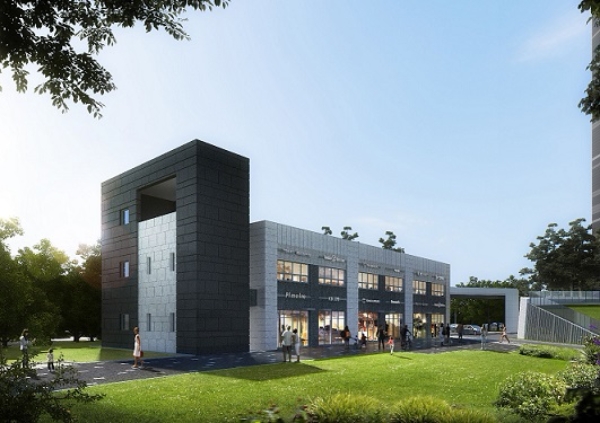 다음달 1일 분양 입찰을 진행하는 '영종하늘도시 푸르지오 자이' 단지 내 상가. 사진=대우건설.