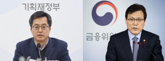 왼쪽부터 김동연 경제부총리, 최종구 금융위원장 / 사진출처= 각각 기획재정부, 금융위원회