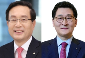 왼쪽부터 손태승 우리은행장, 위성호 신한은행장 / 사진= 우리은행, 신한은행