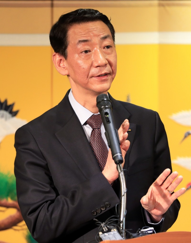 5일 오전 서울 여의도의 한 음식점에서 열린 취임 기자간담회에서 권용원 제4대 금융투자협회장이 취임사를 하고 있다./사진=금융투자협회