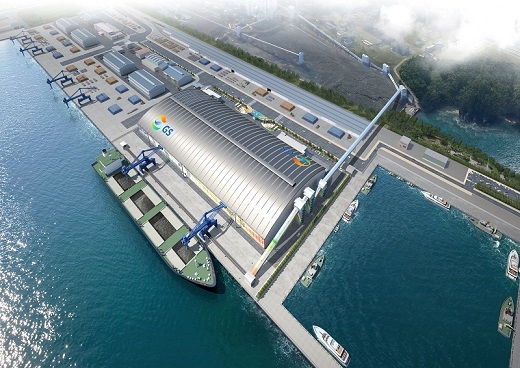 동해항 3단계 석탄부두 공사 메인 조감도. 사진=GS건설.
