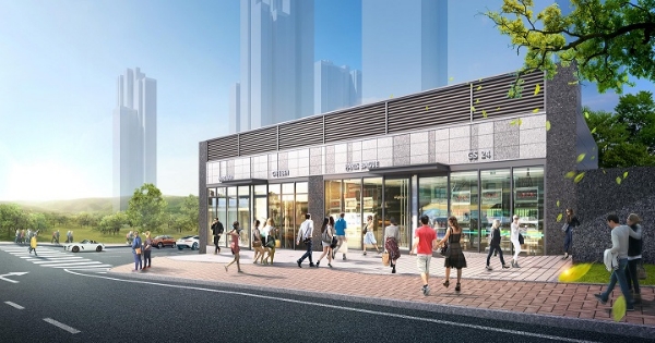 이달 중 분양을 실시하는 속초자이 단지 내 상가 조감도. 사진=GS건설.