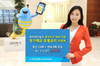 우리은행, 위비여자농구 정규리그 우승 기념 정기예금 특별금리 / 사진= 우리은행