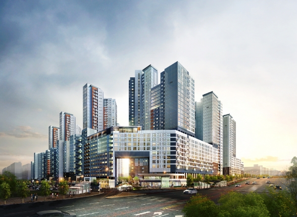 오는 9일 견본주택 문을 여는 '디에이치자이 개포' 투시도. 사진=현대건설.