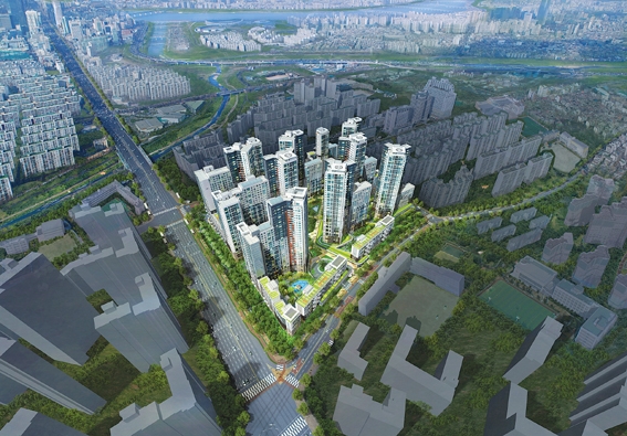 ▲ 지난 9일 견본주택 문을 열은 ‘디에이치자이 개포’. 사진 = GS건설