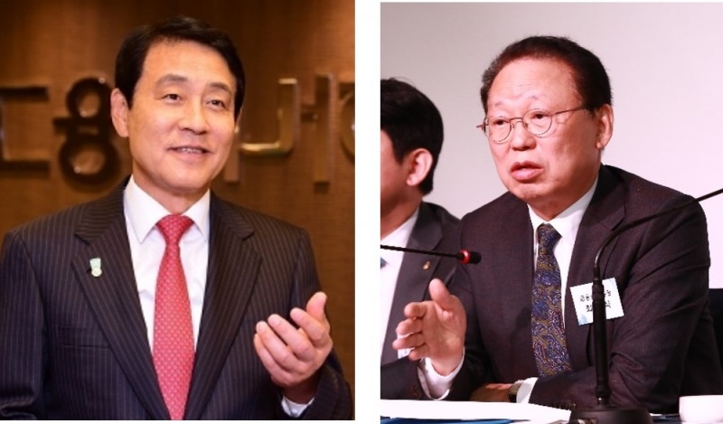 △김정태 하나금융지주 회장(왼쪽), 최흥식 금융감독원장.