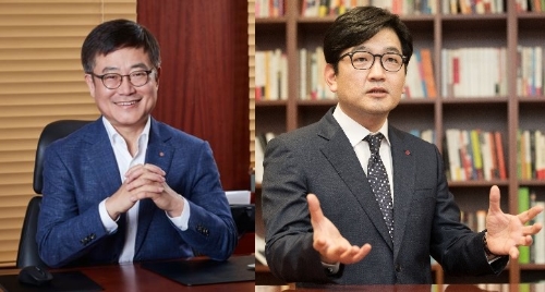 강희태 롯데백화점 대표(좌)와 김종인 롯데마트 대표