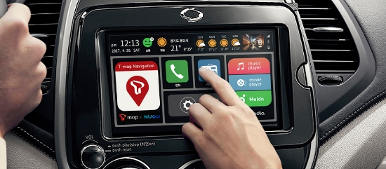 QM3 태블릿 내비게이션 T2C(Tablet to Car). 사진=르노삼성자동차.