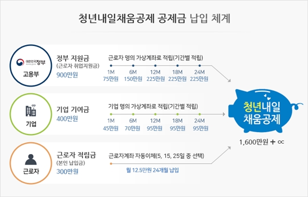 △정부가 발표한 '청년내일채움공제' 도해도 / 자료=고용노동부