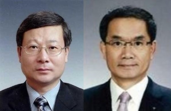 △오병관 NH농협손해보험 사장(좌), 주재중 하나생명 사장 내정자 (우)