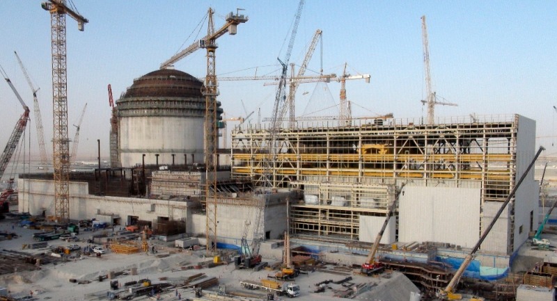 아랍에미리트(UAE) 바카라 원전 공사 진행 중 전경  