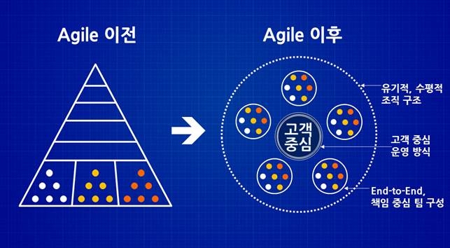 △ING생명의 '애자일' 조직구조 모식도 / 사진=ING생명