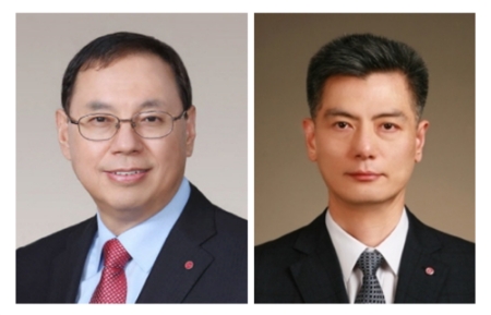 △조성진 LG전자 부회장(왼쪽), 황정환 MC사업본부장(부사장)