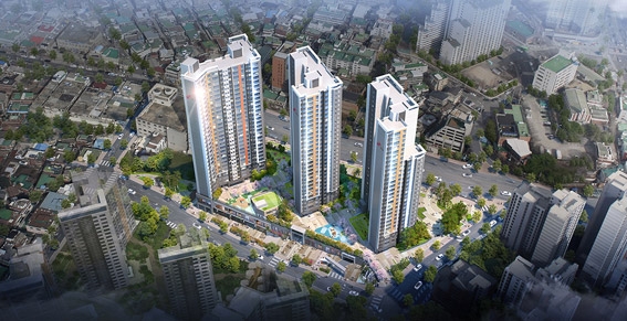 ▲ 13일 SK건설이 재개발 시공권을 확보한 ‘노량진2구역’ 조감도. 사진 = SK건설