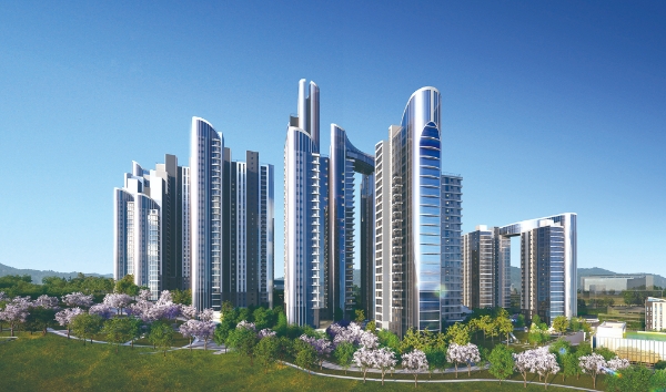 롯데건설 흑석뉴타운 9구역 재개발 '시그니처 캐슬' 조감도. / 사진=롯데건설.