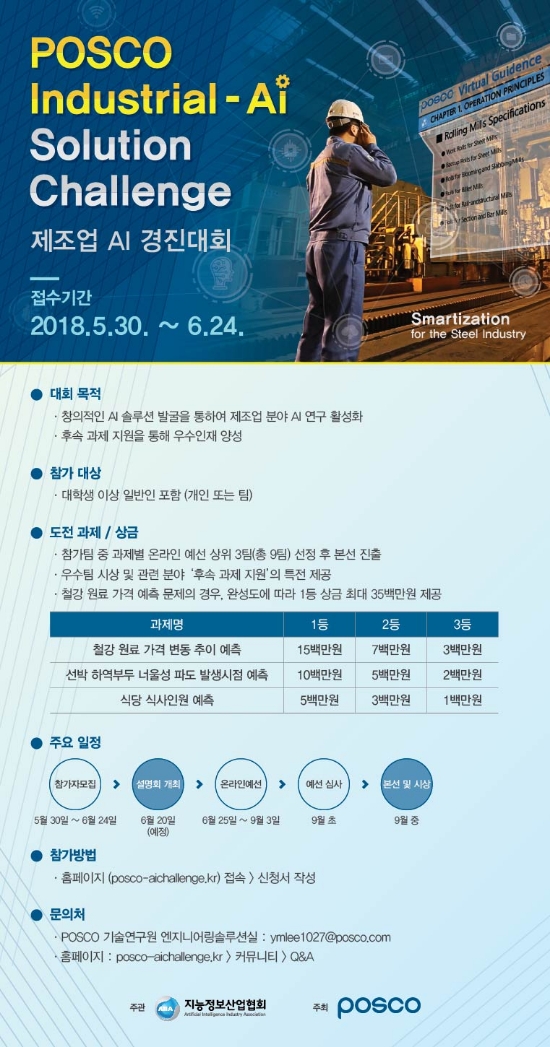포스코, 인공지능 활용 경진대회 개최