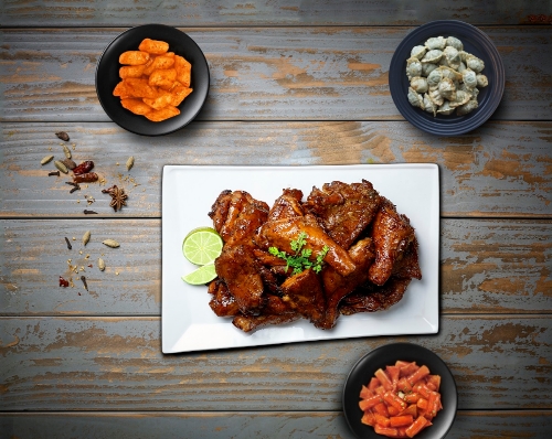 오지구이 치킨. BBQ 제공