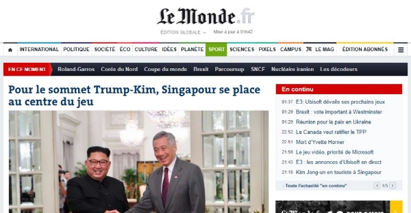 / 사진=르몽드 홈페이지 캡쳐.