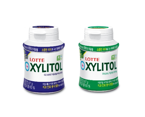 새롭게 바뀐 롯데자일리톨껌 용기 제품. 롯데제과 제공