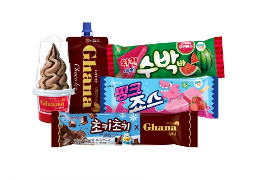 빙과 신제품 5종. 롯데제과 제공